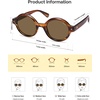 image:imageSOJOS Small Retro Round Polarized Sunglasses for Women Men 80s 90s Vintage Hippie Sunnies SJ2602Brown PatternBrown