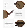 image:imageSOJOS Small Retro Round Polarized Sunglasses for Women Men 80s 90s Vintage Hippie Sunnies SJ2602Brown PatternBrown