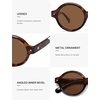 image:imageSOJOS Small Retro Round Polarized Sunglasses for Women Men 80s 90s Vintage Hippie Sunnies SJ2602Brown TortoiseBrown