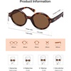 image:imageSOJOS Small Retro Round Polarized Sunglasses for Women Men 80s 90s Vintage Hippie Sunnies SJ2602Brown TortoiseBrown