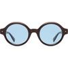 image:imageSOJOS Small Retro Round Polarized Sunglasses for Women Men 80s 90s Vintage Hippie Sunnies SJ2602Dark BrownBlue Tint