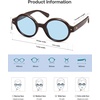 image:imageSOJOS Small Retro Round Polarized Sunglasses for Women Men 80s 90s Vintage Hippie Sunnies SJ2602Dark BrownBlue Tint