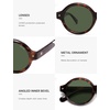 image:imageSOJOS Small Retro Round Polarized Sunglasses for Women Men 80s 90s Vintage Hippie Sunnies SJ2602TortoiseGreen