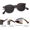 image:imageSOJOS Small Round Classic Polarized Sunglasses for Women Men Vintage Style UV400 Lens MAY SJ2113Amber TortoiseGrey