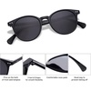 image:imageSOJOS Small Round Classic Polarized Sunglasses for Women Men Vintage Style UV400 Lens MAY SJ2113BlackGrey