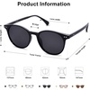 image:imageSOJOS Small Round Classic Polarized Sunglasses for Women Men Vintage Style UV400 Lens MAY SJ2113BlackGrey