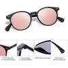 image:imageSOJOS Small Round Classic Polarized Sunglasses for Women Men Vintage Style UV400 Lens MAY SJ2113BlackPink