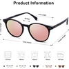 image:imageSOJOS Small Round Classic Polarized Sunglasses for Women Men Vintage Style UV400 Lens MAY SJ2113BlackPink