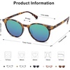 image:imageSOJOS Small Round Classic Polarized Sunglasses for Women Men Vintage Style UV400 Lens MAY SJ2113Blue  Brown