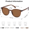 image:imageSOJOS Small Round Classic Polarized Sunglasses for Women Men Vintage Style UV400 Lens MAY SJ2113BrownBrown