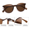 image:imageSOJOS Small Round Classic Polarized Sunglasses for Women Men Vintage Style UV400 Lens MAY SJ2113BrownBrown