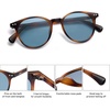 image:imageSOJOS Small Round Classic Polarized Sunglasses for Women Men Vintage Style UV400 Lens MAY SJ2113BrownLight Blue
