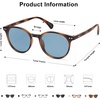 image:imageSOJOS Small Round Classic Polarized Sunglasses for Women Men Vintage Style UV400 Lens MAY SJ2113BrownLight Blue