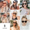 image:imageSOJOS Small Round Classic Polarized Sunglasses for Women Men Vintage Style UV400 Lens MAY SJ2113ClearPink