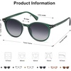 image:imageSOJOS Small Round Classic Polarized Sunglasses for Women Men Vintage Style UV400 Lens MAY SJ2113GreenGradient Grey