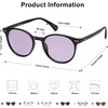 image:imageSOJOS Small Round Classic Polarized Sunglasses for Women Men Vintage Style UV400 Lens MAY SJ2113Shiny BlackLight Purple
