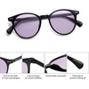 image:imageSOJOS Small Round Classic Polarized Sunglasses for Women Men Vintage Style UV400 Lens MAY SJ2113Shiny BlackLight Purple