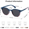 image:imageSOJOS Small Round Classic Polarized Sunglasses for Women Men Vintage Style UV400 Lens MAY SJ2113StripeGrey