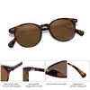image:imageSOJOS Small Round Classic Polarized Sunglasses for Women Men Vintage Style UV400 Lens MAY SJ2113TortoiseBrown