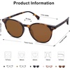 image:imageSOJOS Small Round Classic Polarized Sunglasses for Women Men Vintage Style UV400 Lens MAY SJ2113TortoiseBrown