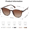 image:imageSOJOS Small Round Classic Polarized Sunglasses for Women Men Vintage Style UV400 Lens MAY SJ2113TortoiseGradient Brown