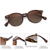 image:imageSOJOS Small Round Classic Polarized Sunglasses for Women Men Vintage Style UV400 Lens MAY SJ2113TortoiseGradient Brown