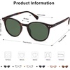image:imageSOJOS Small Round Classic Polarized Sunglasses for Women Men Vintage Style UV400 Lens MAY SJ2113TortoiseGreen