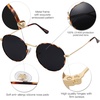 image:imageSOJOS Small Round Polarized Sunglasses for Women Men Classic Vintage Retro Shades UV400 SJ1014Gold HavanaGrey