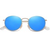 image:imageSOJOS Small Round Polarized Sunglasses for Women Men Classic Vintage Retro Shades UV400 SJ1014GoldBlue