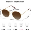 image:imageSOJOS Small Round Polarized Sunglasses for Women Men Classic Vintage Retro Shades UV400 SJ1014GoldBrown