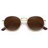 image:imageSOJOS Small Round Polarized Sunglasses for Women Men Classic Vintage Retro Shades UV400 SJ1014GoldBrown