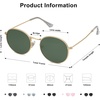 image:imageSOJOS Small Round Polarized Sunglasses for Women Men Classic Vintage Retro Shades UV400 SJ1014GoldGreen