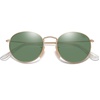 image:imageSOJOS Small Round Polarized Sunglasses for Women Men Classic Vintage Retro Shades UV400 SJ1014GoldGreen