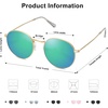 image:imageSOJOS Small Round Polarized Sunglasses for Women Men Classic Vintage Retro Shades UV400 SJ1014GoldGreenish Blue