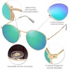 image:imageSOJOS Small Round Polarized Sunglasses for Women Men Classic Vintage Retro Shades UV400 SJ1014GoldGreenish Blue