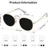 image:imageSOJOS Small Round Polarized Sunglasses for Women Men Classic Vintage Retro Shades UV400 SJ1014GoldGrey
