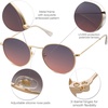 image:imageSOJOS Small Round Polarized Sunglasses for Women Men Classic Vintage Retro Shades UV400 SJ1014GoldGreypink