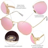 image:imageSOJOS Small Round Polarized Sunglasses for Women Men Classic Vintage Retro Shades UV400 SJ1014GoldPink