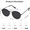image:imageSOJOS Small Round Polarized Sunglasses for Women Men Classic Vintage Retro Shades UV400 SJ1014Matt BlackGrey