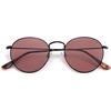 image:imageSOJOS Small Round Polarized Sunglasses for Women Men Classic Vintage Retro Shades UV400 SJ1014Shiny BlackLight Purplered