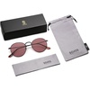 image:imageSOJOS Small Round Polarized Sunglasses for Women Men Classic Vintage Retro Shades UV400 SJ1014Shiny BlackLight Purplered