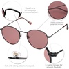 image:imageSOJOS Small Round Polarized Sunglasses for Women Men Classic Vintage Retro Shades UV400 SJ1014Shiny BlackLight Purplered