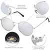 image:imageSOJOS Small Round Polarized Sunglasses for Women Men Classic Vintage Retro Shades UV400 SJ1014Silver