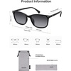 image:imageSOJOS Small Square Polarized Sunglasses for Women Men Classic Vintage Style UV400 Lens SJ2636BlackGradient Grey