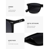 image:imageSOJOS Small Square Polarized Sunglasses for Women Men Classic Vintage Style UV400 Lens SJ2636BlackGradient Grey