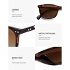image:imageSOJOS Small Square Polarized Sunglasses for Women Men Classic Vintage Style UV400 Lens SJ2636Brown TortoiseGradient Brown