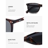 image:imageSOJOS Small Square Polarized Sunglasses for Women Men Classic Vintage Style UV400 Lens SJ2636Brown TortoiseGrey