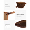image:imageSOJOS Small Square Polarized Sunglasses for Women Men Classic Vintage Style UV400 Lens SJ2636BrownBrown