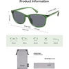 image:imageSOJOS Small Square Polarized Sunglasses for Women Men Classic Vintage Style UV400 Lens SJ2636GreenGrey