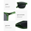image:imageSOJOS Small Square Polarized Sunglasses for Women Men Classic Vintage Style UV400 Lens SJ2636GreenGrey